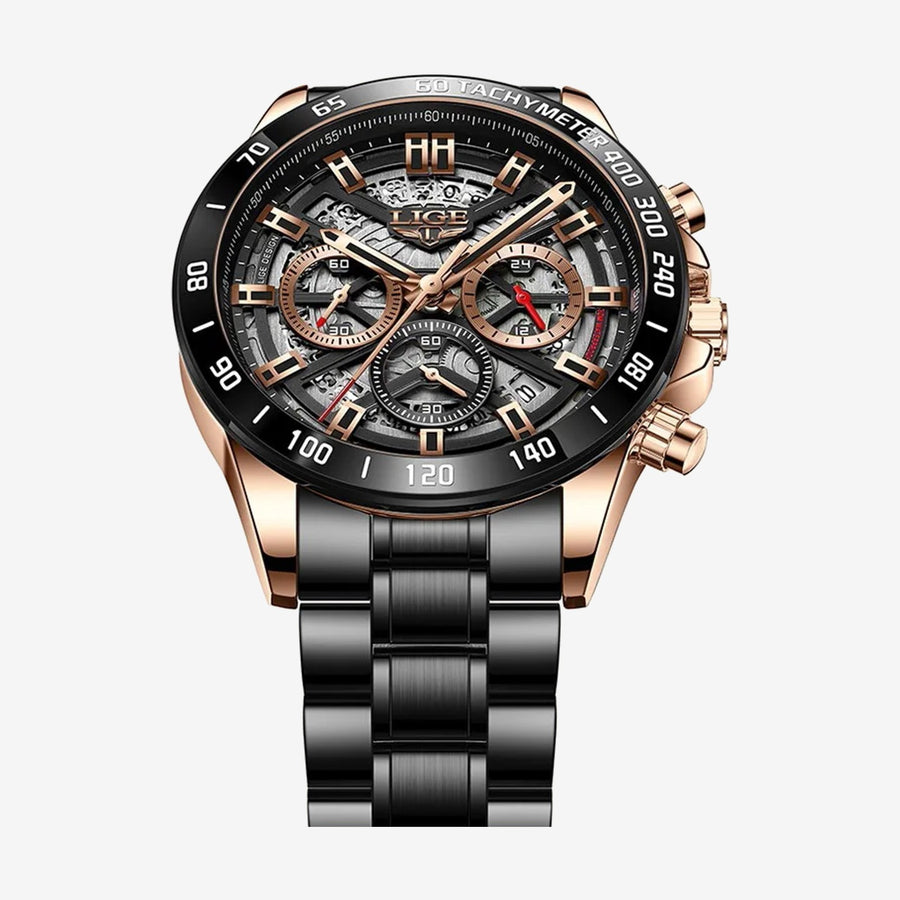 LIGE Skeleton Chronograph