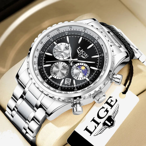 LIGE Moonphase Chronograph