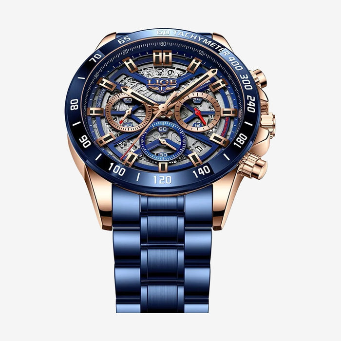 LIGE Skeleton Chronograph