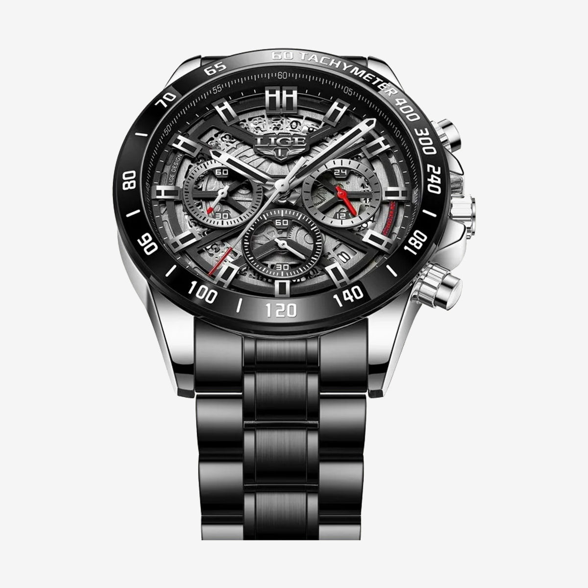 LIGE Skeleton Chronograph